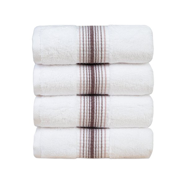 Aston & Arden Turkish STRIPED Mauve Hand Towels , 4PK HT-STT-1832-5.4-RSE